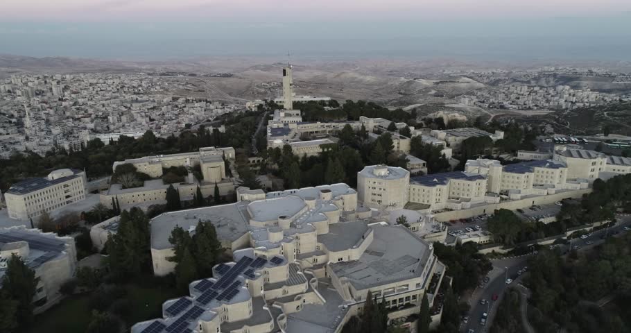 Jerusalem City, Israel. View to Jerusalem Old Town. Drone