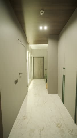 Stylish and elegant minimalist home interior featuring clean lines, neutral colors, and warm ambient lighting, creating a cozy and modern atmosphere.