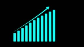 A business graph icon typically represents data visualization in a business concept on black background. - Powered by Shutterstock - Get 15% off with code: PIKWIZARD15