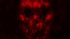 Spooky animation of evil skull face. Dark theme movie. Red and black horror video for Halloween. Abstract motion graphics for music clips and VJ loops. Grunge, flicker, dirty, coal and noise effects. - Powered by Shutterstock - Get 15% off with code: PIKWIZARD15