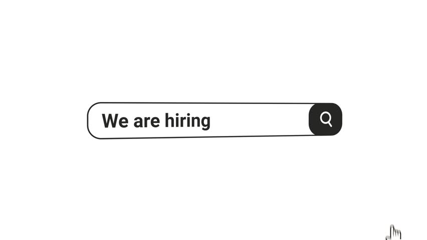 We are hiring search bar animation, search bar icon