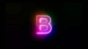 Letter B with an abstract, colorful neon effect and motion animation in 4K video footage. - Powered by Shutterstock - Get 15% off with code: PIKWIZARD15