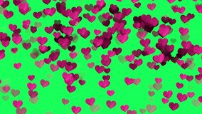 Water Color Heart Falling On Green Screen Background, Romantic Red Heart Falling Animation Background, Heart Shape Flying Over White Bg, Heart Icons Moving In The Air, Valentines Day, Marriage Day Rom - Powered by Shutterstock - Get 15% off with code: PIKWIZARD15