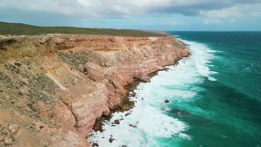 Stunning aerial shot of the iconic Natural Bridge in Kalbarri National Park
