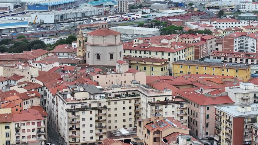 Aerial View of Livorno’s Historic Fortresses