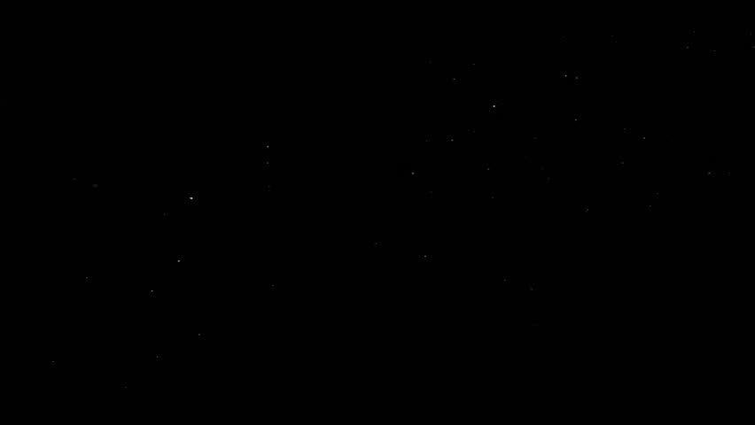 Natural Organic Dust Particles Floating On Black Background, Dynamic Dust Particles Randomly Floating In Space, Shimmering Glittering Dust Particles With Bokeh.