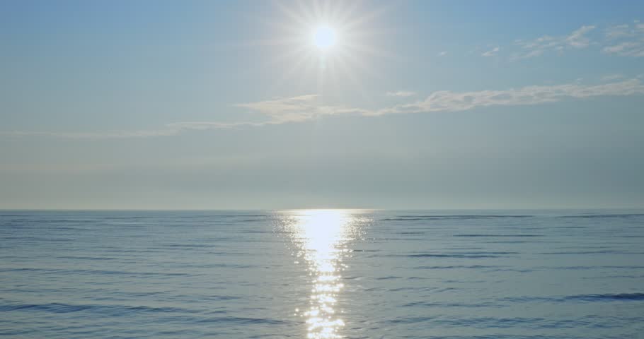 Amazing light Sunset or sunrise horizon over sea,Nature View of beautiful twilight sunset in sky over ocean,Sun is reflected on surface of sea, Nature background Beautiful cloudscape over river