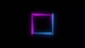 Abstract beautiful blue colour neon light frame background animation.	 - Powered by Shutterstock - Get 15% off with code: PIKWIZARD15