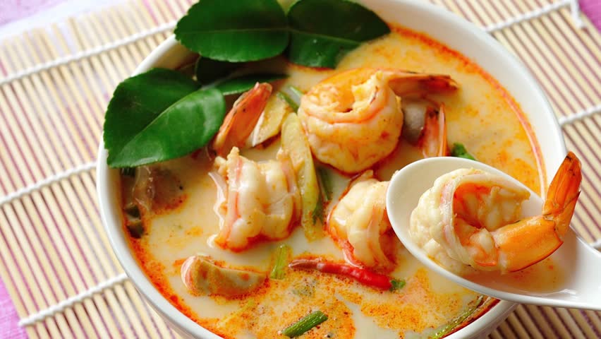 Tom Yum kung in a bowl	