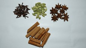 fresh raw cloves, cardamom, star anise and cinnamon stick in studio light shot on white background - Powered by Shutterstock - Get 15% off with code: PIKWIZARD15