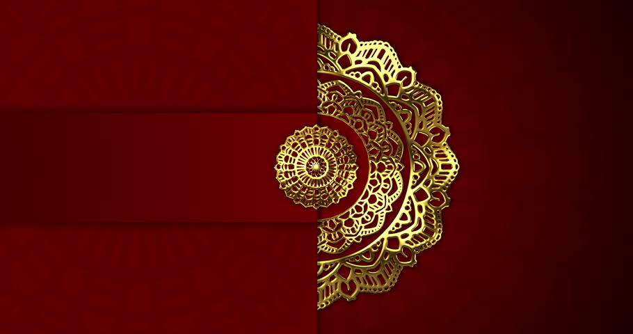 Gold Mandala Frame Ornament Animation. Chinese New Year Luxury Style. Perfect for intros, logos, social media, presentations, greeting, and event videos