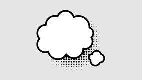Comic speech bubbles with halftone shadows in pop art style graphic animation. Alpha channel. Transparent background motion design. 4K resolution - Powered by Shutterstock - Get 15% off with code: PIKWIZARD15