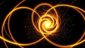The spiral of golden light swirling against a black background creates the illusion of a portal or wormhole to another dimension. A stunning and mysterious visual effect. - Powered by Shutterstock - Get 15% off with code: PIKWIZARD15