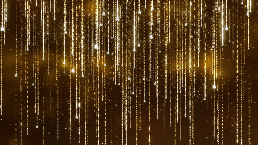 Beautiful luxury golden magical stardust diamond. particles trails sparkling and falling. fine bokeh glowing shimmering. for Oscar award ceremony event,Modern background,motion design,Loopable,LED,4K