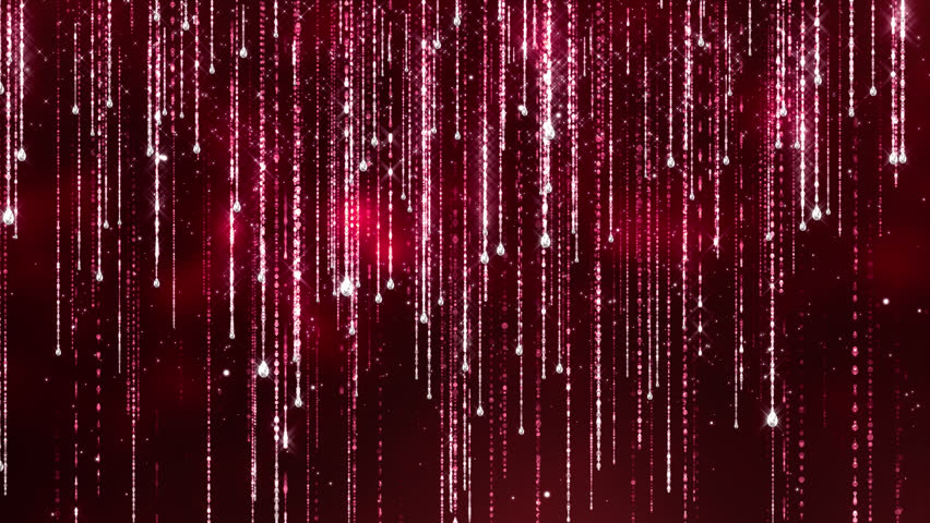 Beautiful luxury red magical stardust diamond. particles trails sparkling and falling. fine bokeh glowing shimmering. for Oscar award ceremony event,Modern background,motion design,Loopable,LED,4K