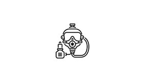 Anesthesia mask animated icon in line style  - Powered by Shutterstock - Get 15% off with code: PIKWIZARD15