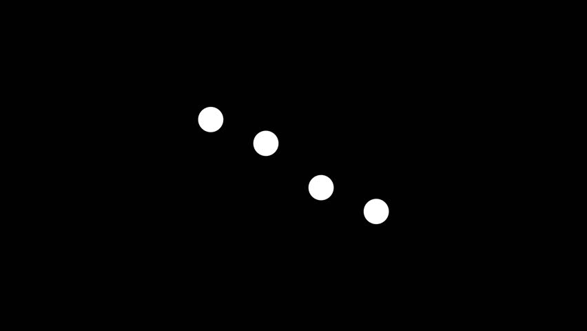 simple animated loading motion graphic design video, looped 4 dot wave animation loading alpha channel