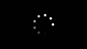loading animation of rotating dot motion graphic alpha channel loop video design, simple loaded animation - Powered by Shutterstock - Get 15% off with code: PIKWIZARD15
