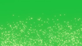 Gold particles glowing sparkles in seamless loop overlay on green screen chroma key background animation 3D 4k visual effect. Elegant festive looped animation. Glitter bokeh visual effect - Powered by Shutterstock - Get 15% off with code: PIKWIZARD15