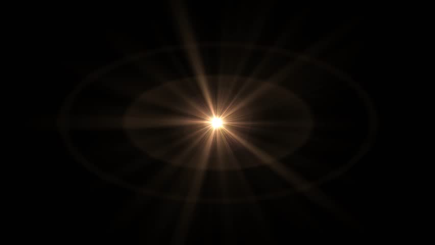 Bright light with lens flare effect in	
