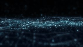 Abstract animated futuristic background. Big data visualization. Network connection. Data transfer. 3d rendering. 4k. - Powered by Shutterstock - Get 15% off with code: PIKWIZARD15