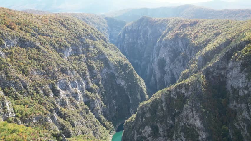 Flying above the canyons in the North of Montenegro 