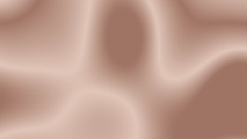 Color of the year 2025 mocha mousse abstract motion background 4K. Flowing gradient wave in glowing cream white tan beige pale brown color transitions. Liquid animation. Morphing drops and curves flow