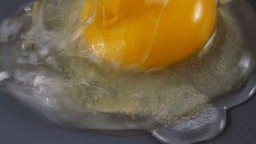 Close up of cooking egg