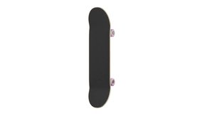 Modern skateboard spinning 360 degrees over black, white and transparent backgrounds. Seamless loop. With luma matte. - Powered by Shutterstock - Get 15% off with code: PIKWIZARD15