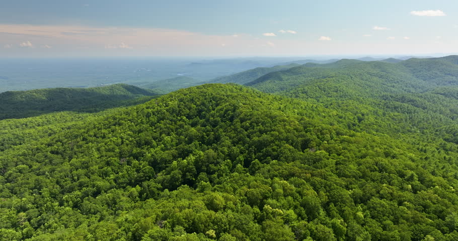 North Carolina Appalachian mountains in summer season. Summertime landscape of beautiful nature