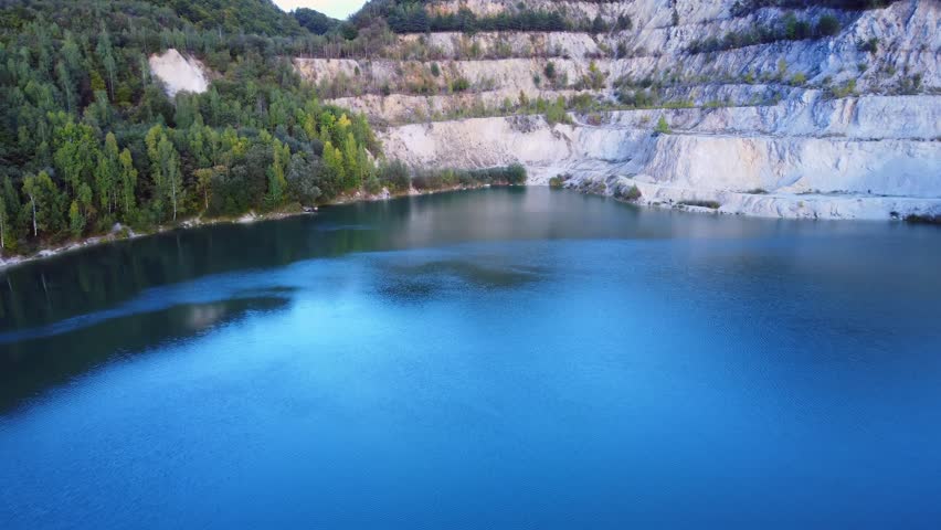 Beautiful natural landscape with lake, trees, and rocks FHD