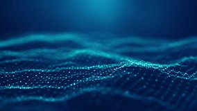 Abstract connected dots and lines on blue background. Communication and technology network concept with moving lines and dots.  - Powered by Shutterstock - Get 15% off with code: PIKWIZARD15
