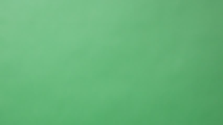 Slow Motion of white feathers or bird wings falling against green screen background studio. Slowmotion of soft feather falling down in the air slowly to ground on greenscreen backdrop chroma key.