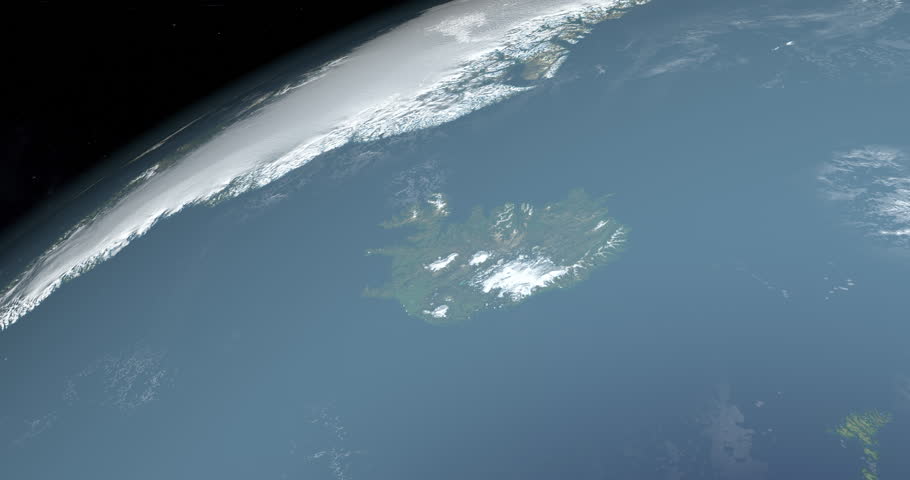 Iceland in planet earth, aerial view