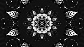 Seamless circular white mandala ornament background on black background, Islamic Arabic style for any purpose. White digital mandala abstract ornament. Oriental floral vintage decorative elements - Powered by Shutterstock - Get 15% off with code: PIKWIZARD15