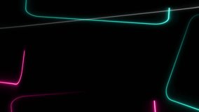 Neon frame in the style of the popular social media TikTok. For use in slideshows, social media posts, live broadcasts, short films, videos, videos, advertisements, presentations and animations - Powered by Shutterstock - Get 15% off with code: PIKWIZARD15