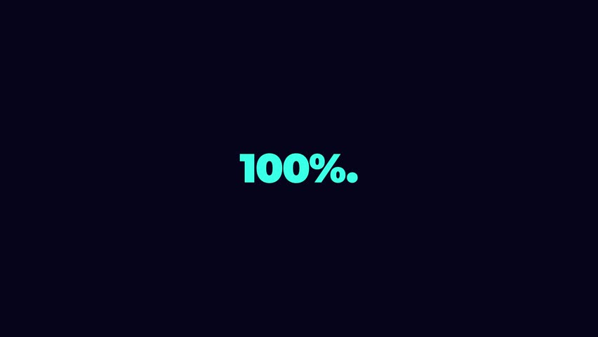 100% text word video animation.