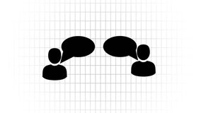 People communication icon ,and Cooperation community icon animation outline best object on white background . - Powered by Shutterstock - Get 15% off with code: PIKWIZARD15