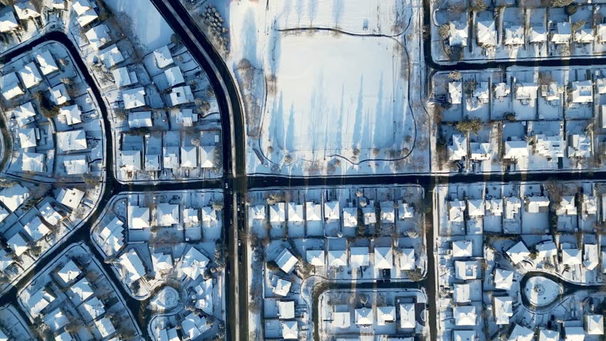 Suburban Winter in Montreal, Quebec, Canada