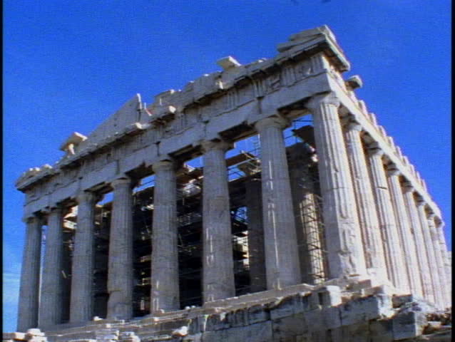 The Acropolis in Athens, the front of Parthenon