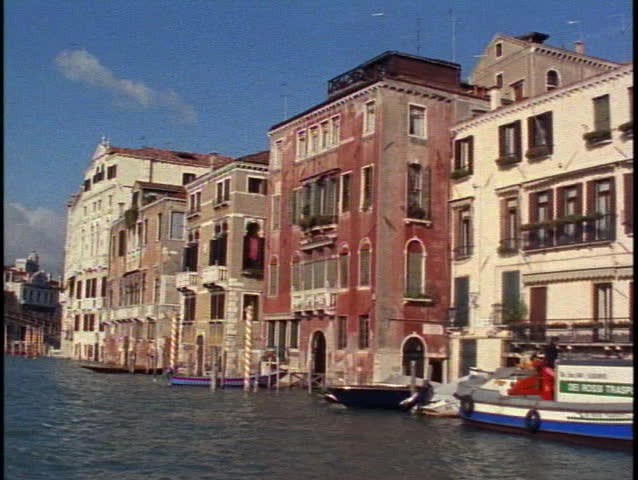 Grand Canal of Venice, sunny, POV, palazzos