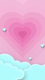 Happy Valentine's day footage. Beautiful paper cut with heart frame on background. Vector illustration. Papercut style. Place for text.
Love, heart, hot air balloon, sky, cloud, balloon, sunray.
 - Powered by Shutterstock - Get 15% off with code: PIKWIZARD15
