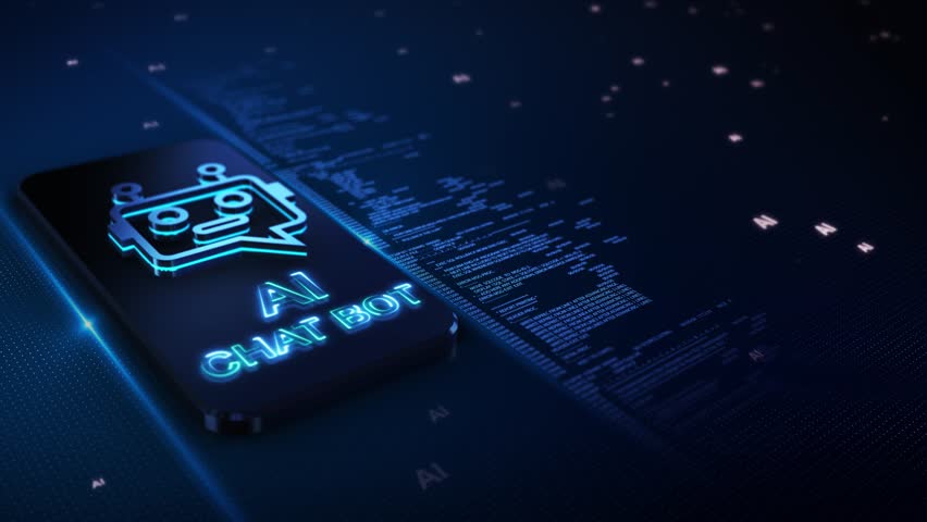 AI chatbot on tablet mobile , showcasing modern technology artificial intelligence communication. AI assistant. AI offers functions chatbot, generate images, write code bot, translate advertising.