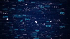 Particle business corporate digital technology network cyberspace concept. motion graph, chart bars financial Global trade statistics. finance investment background. report economic. 3D Illustration - Powered by Shutterstock - Get 15% off with code: PIKWIZARD15