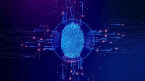 4K Digital Fingerprint identification scanner ID. advanced processing of biometric fingerprint scanner verification. cybersecurity hologram Network security system check process authorization 4K 3D - Powered by Shutterstock - Get 15% off with code: PIKWIZARD15