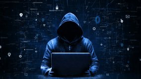 Cybersecurity Hacker Competing Futuristic Cyber attack army silhouettes cybersecurity digital security breach. data breach alerts, threats protecting digital systems. privacy safety. 3D Illustration - Powered by Shutterstock - Get 15% off with code: PIKWIZARD15