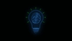 Digital illustration lightbulb brain inside, symbolizing innovation, creativity, intelligence futuristic technology idea generation. brainstorming, smart solutions. sign innovation solution, education - Powered by Shutterstock - Get 15% off with code: PIKWIZARD15