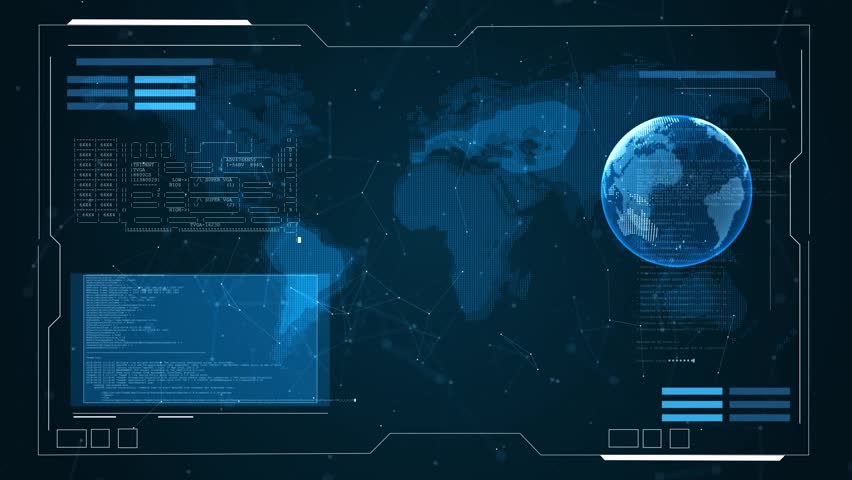 3D Futuristic World Digital finance stock exchange market crypto currency digital indicators, world map abstract background. Forex Trading Investor, Financial Analyst Stock Market Chart AI trading