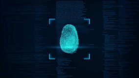 Digital fingerprint scanning for digital screen for verify identity authentication for internet login. Biometric verification animation. finger print fingerprint lock secure security , biometric icon - Powered by Shutterstock - Get 15% off with code: PIKWIZARD15