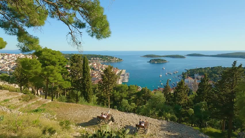 Hvar island from above Croatia